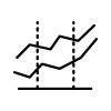 A black and white icon of a graph on a green background.